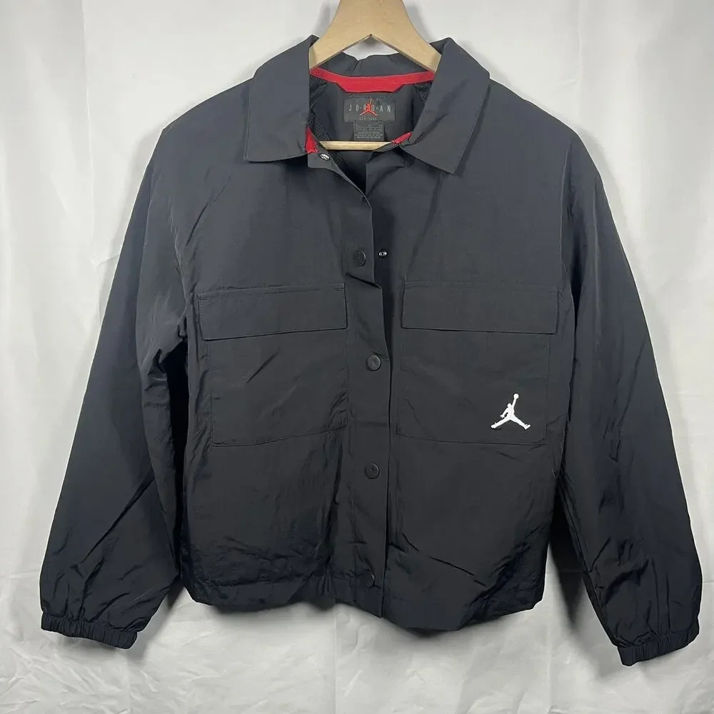 Air Jordan jumpman jacket girls size XL NWT black red water resistant